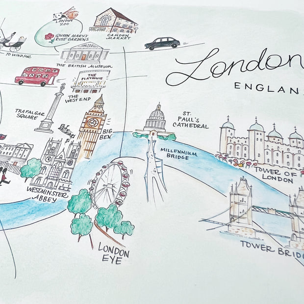 London Map Greeting Card