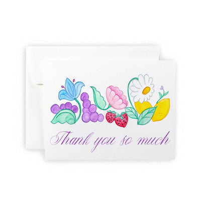 Floral and Fruit Thank You Greeting Card