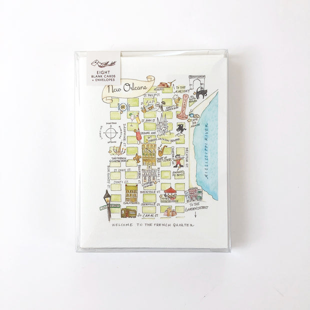 New Orleans Map II Greeting Card