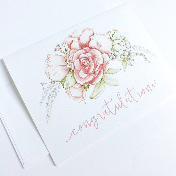 Rose Bouquet Greeting Card