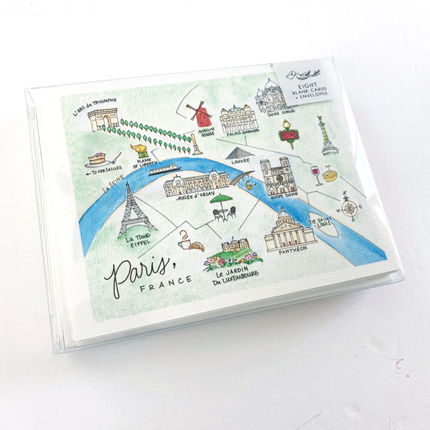 Paris Map Greeting Card