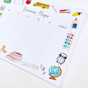 School Days Weekly Personalized Notepad