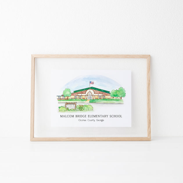 Oconee Schools Bridge Elementary School Art Print