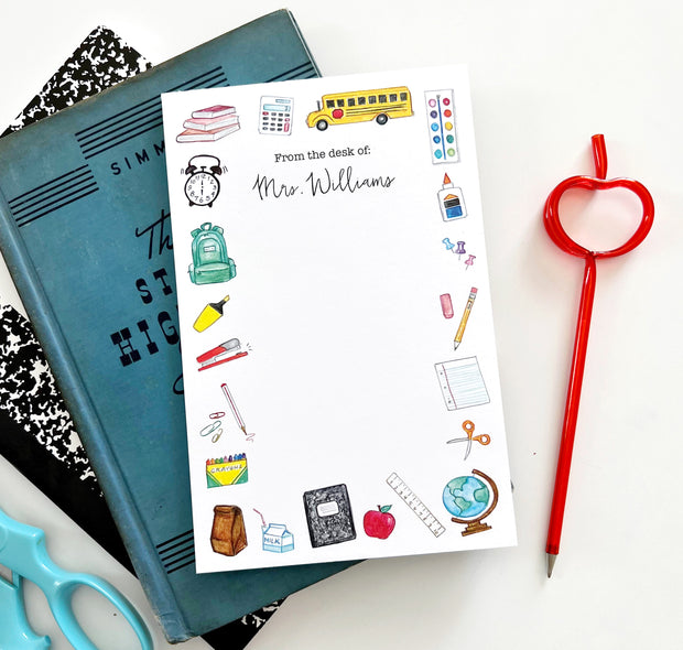 School Days Personalized Notepad