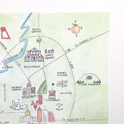 Atlanta, Georgia Map Art Print