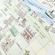 Savannah, Georgia Map Art Print