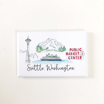 Seattle, Washington Skyline Magnets