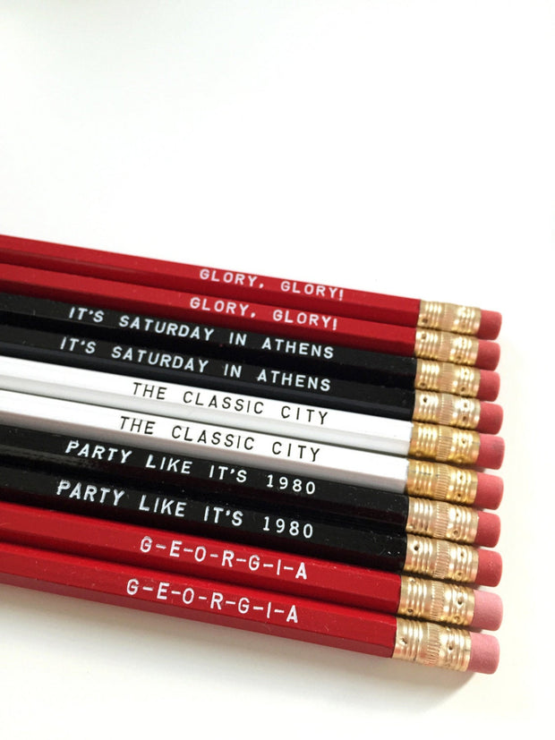 Athens Hometown Red and Black Pencil Set