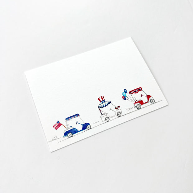 Fourth of July Golf Cart Parade Gift Tags