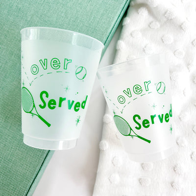 Tennis Over Served Frosted Party Cups