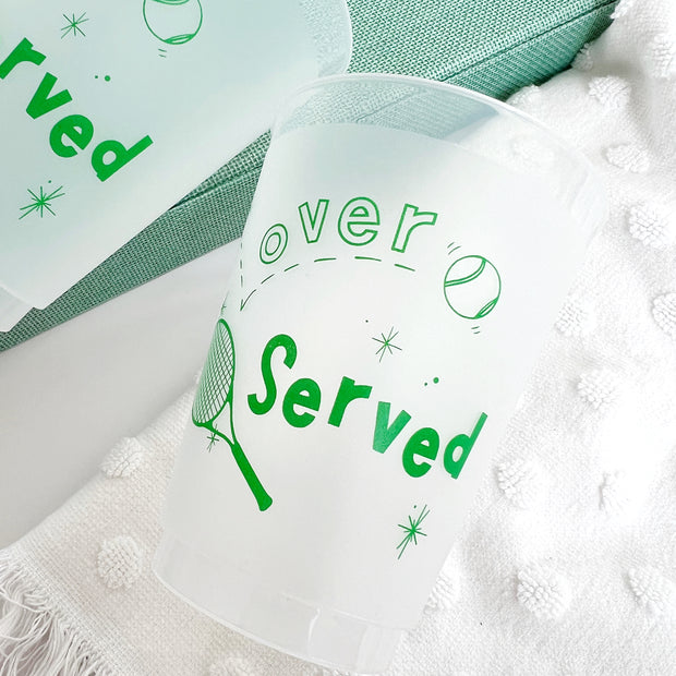 Tennis Over Served Frosted Party Cups