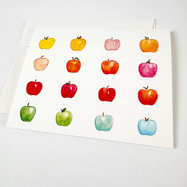 Rainbow Apples Greeting Card