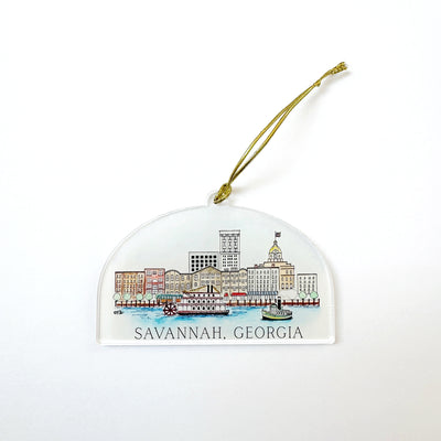 Savannah, Georgia Skyline Acrylic Ornament