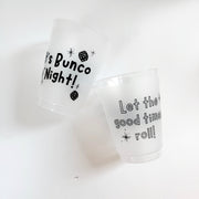 Bunco Night Frosted Cups