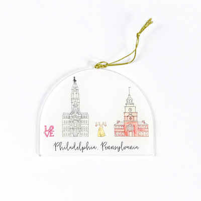 Philadelphia, Pennsylvania Acrylic Ornament