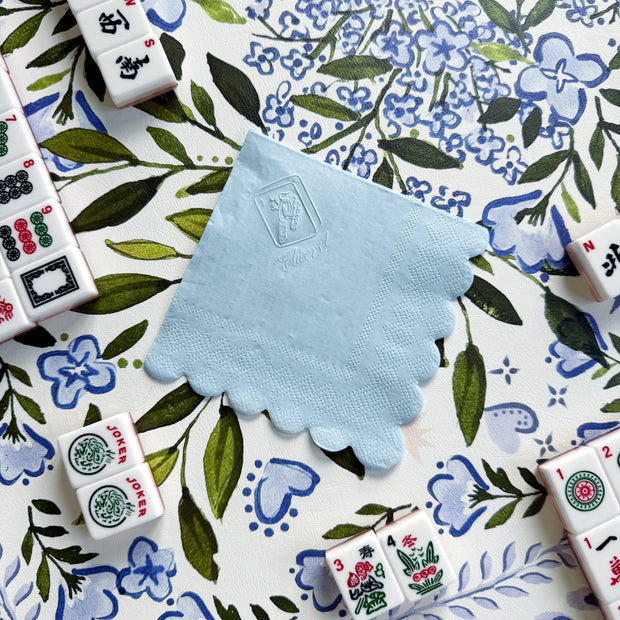 Mahjong Embossed Bird Bam Cocktail Napkins