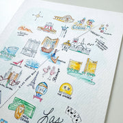 Las Vegas, Nevada Map Greeting Card