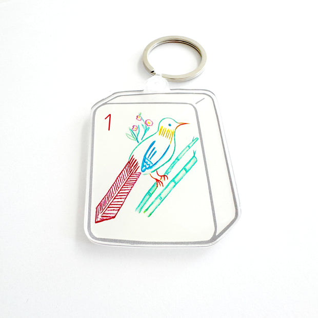 Mahjong Bam Bird Keychain