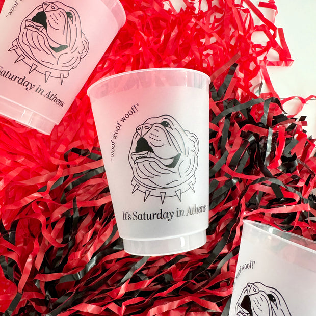 Bulldog Frosted Party Cups
