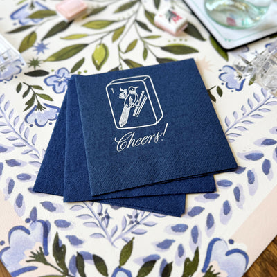 Mahjong Bird Bam Cocktail Napkins