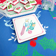 Bird Bam Mahjong Holiday Neoprene Coaster Set