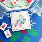 Bird Bam Mahjong Holiday Neoprene Coaster Set