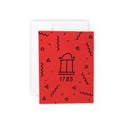 Confetti Arch Red Greeting Card