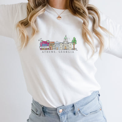 Athens Skyline Adult Sweatshirt