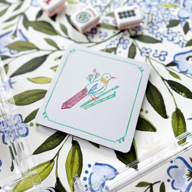 Bird Bam Mahjong Neoprene Coaster Set