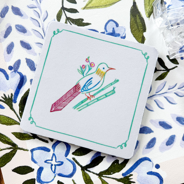 Bird Bam Mahjong Neoprene Coaster Set