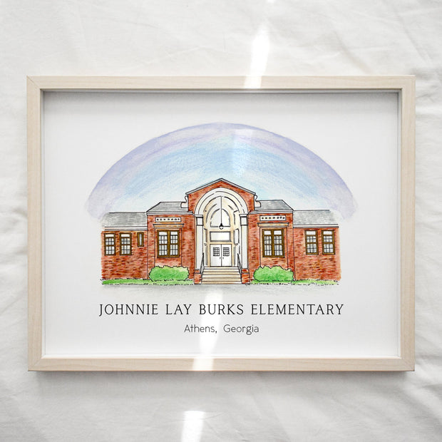 Athens Schools: Johnnie Lay Burks Elementary Art Print