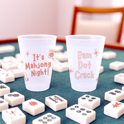 Mahjong Night Frosted Cups