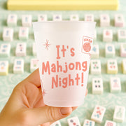 Mahjong Night Frosted Cups
