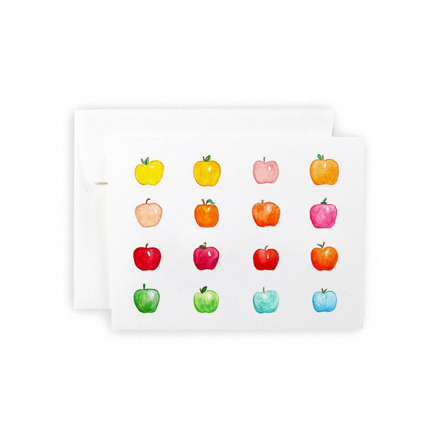 Rainbow Apples Greeting Card