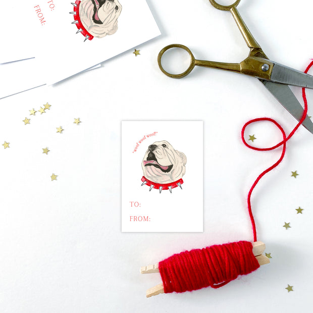 Bulldog Gift Tags