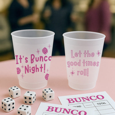 Bunco Night Frosted Cups