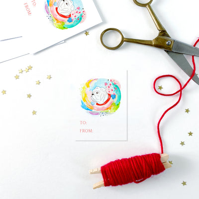 Confetti Dawg Gift Tags