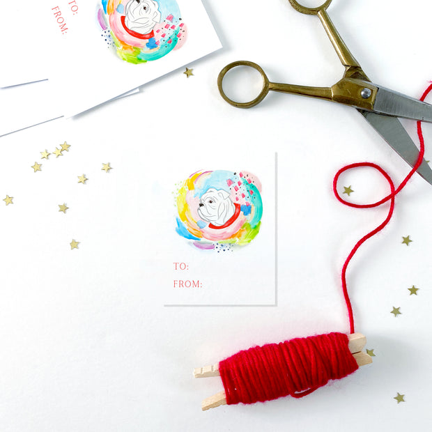 Confetti Dawg Gift Tags