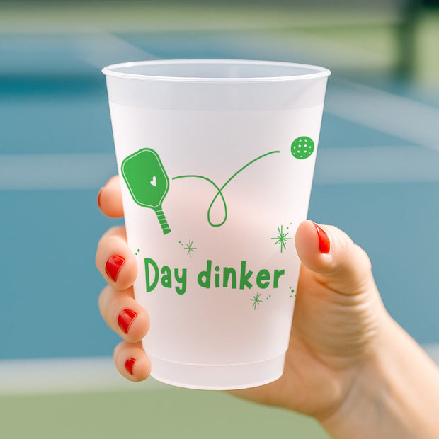 Pickleball Day Dinker Frosted Party Cups