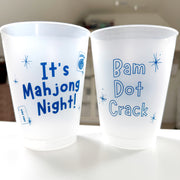 Mahjong Night Frosted Cups