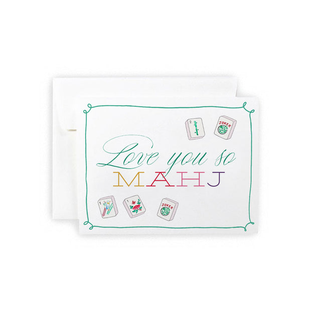 Mahjong Love you so Mahj Greeting Card