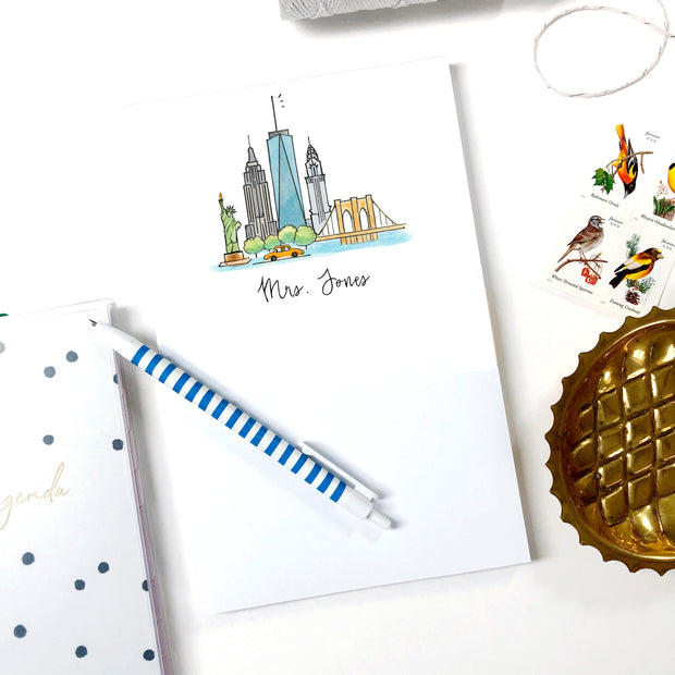 Personalized Notepads: Featuring a Variety of Skyline Designs