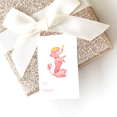 Pink Poodle Gift Tags