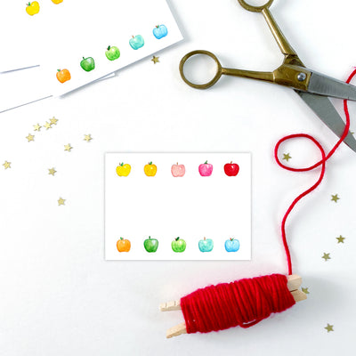 Rainbow Apples Gift Tags