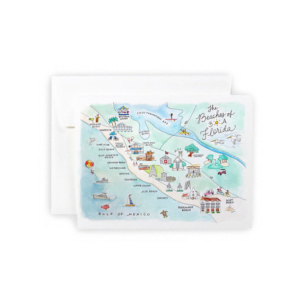 Beaches of 30A, Florida Greeting Card