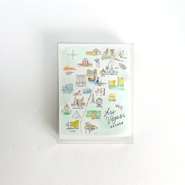 Las Vegas, Nevada Map Greeting Card
