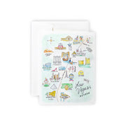 Las Vegas, Nevada Map Greeting Card