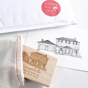 House Portrait Address Stamp