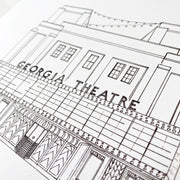 Athens Landmarks: Georgia Theatre Art Print