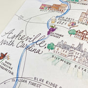 Asheville Map Greeting Card